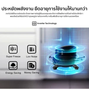 Alternative view of HISENSE ตู้เย็นไซด์บายไซด์ รุ่น RS670N4AW สี GLASS WHITE ขนาด 18.5 คิว